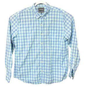 Bonobos Slim Fit Button Down Shirt Adult Size XL Cotton Blue Check Mens See Cond